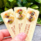 Saola Animal Conservation Gemstone Cluster Studs / Mixed Gemstones / Raw Crystal Studs / Garnet Peridot Pyrite Carnelian