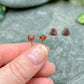 Raw Hessonite Garnet Earrings / Rough Orange Garnet Studs / Raw Crystal Studs / Garnet Stud Earrings / Healing Gemstones / Hessonite Studs