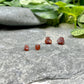 Raw Hessonite Garnet Earrings / Rough Orange Garnet Studs / Raw Crystal Studs / Garnet Stud Earrings / Healing Gemstones / Hessonite Studs